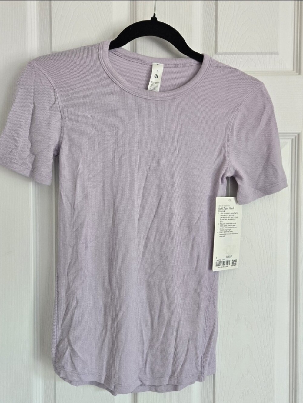 Lululemon Hold Tight Short Sleeve In Lilac *discontinued Size 4 - Picture 2 of 6